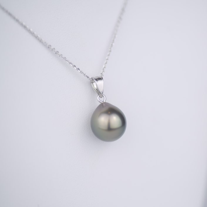 Pendant Tahitian pearl, 11mm AAA