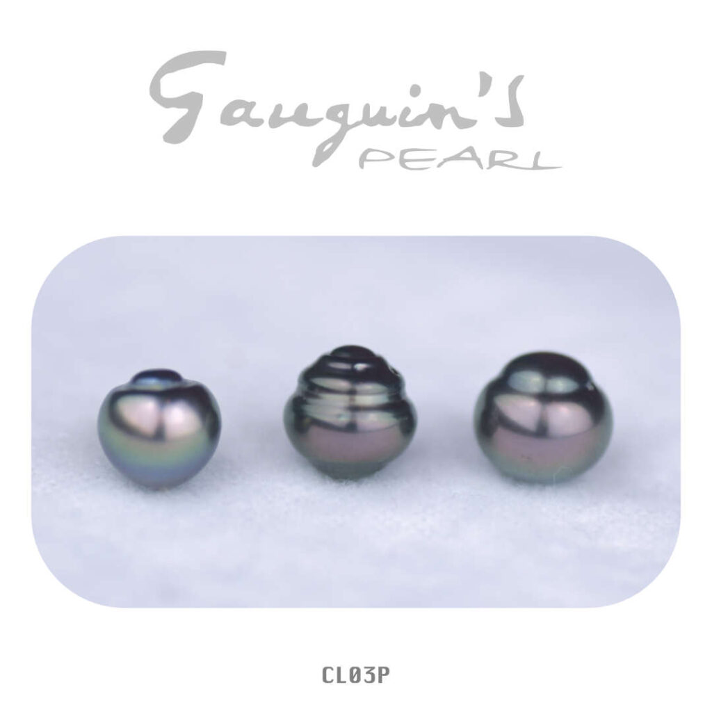 3 Semi baroques Tahitian pearls