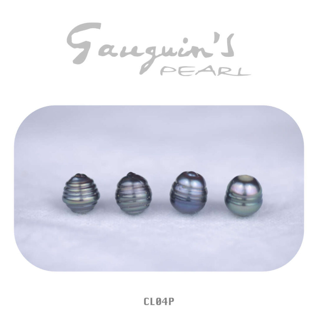 4 Semi baroques Tahitian pearls