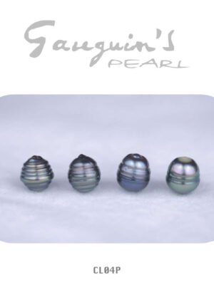 4 Semi baroques Tahitian pearls