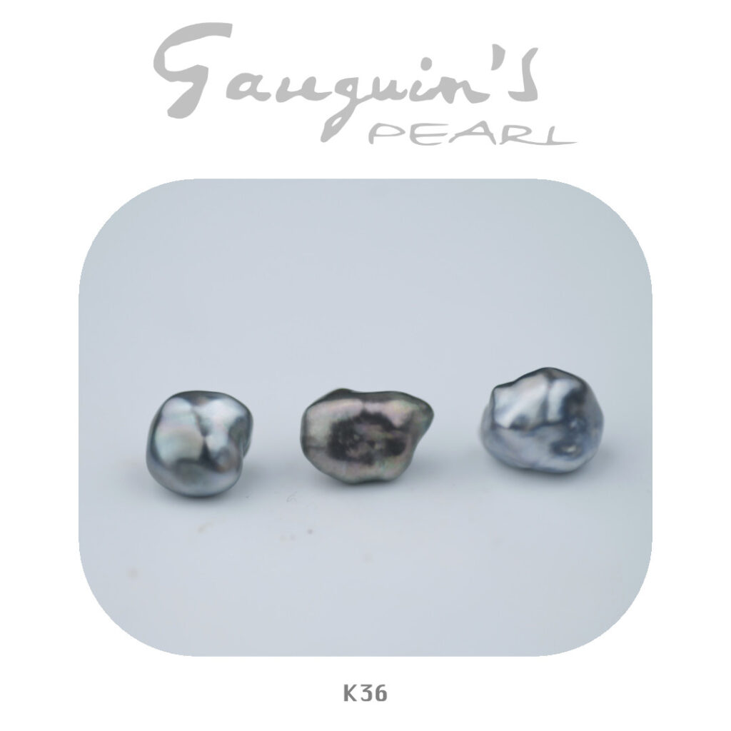 Tahitian pearl, 3 big Keshis