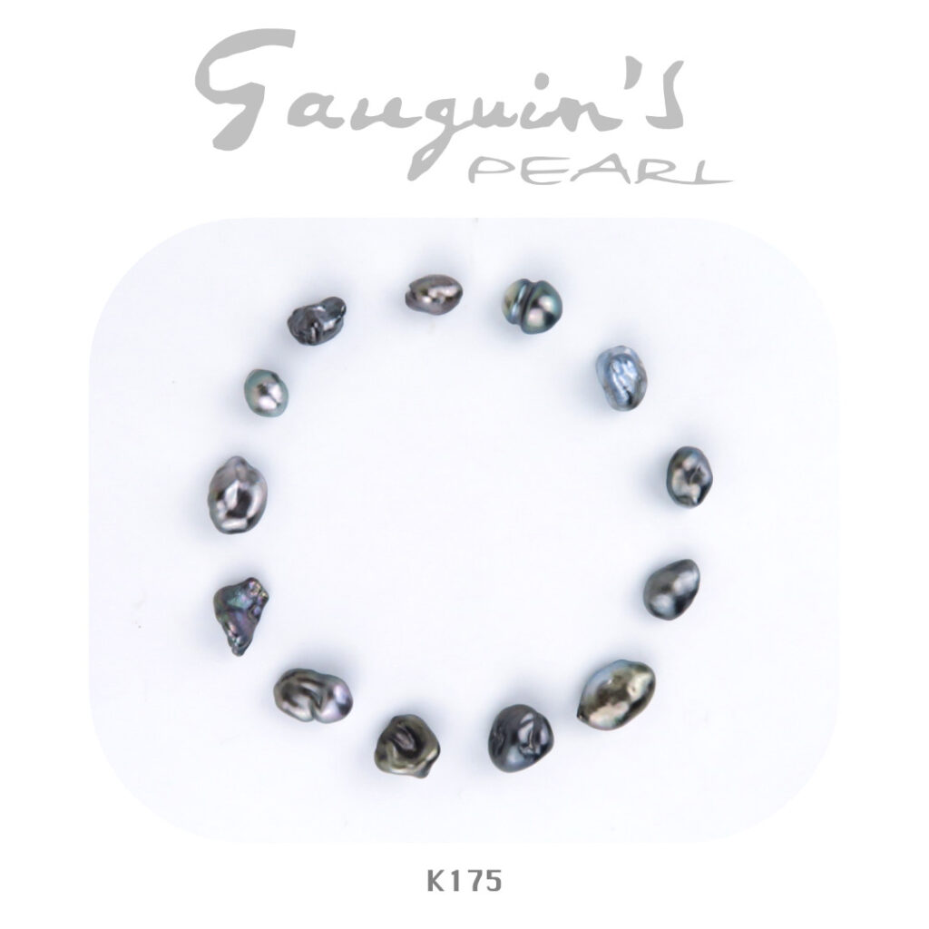 Tahitian pearls, big dark Keshis