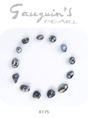 Tahitian pearls, big dark Keshis