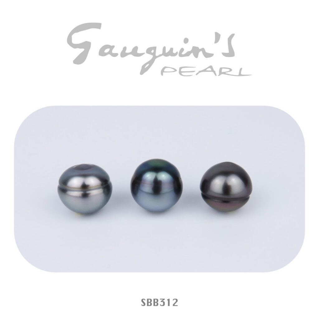 03 Semi-baroque Tahitian pearls, 12mm