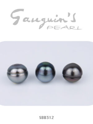 03 Semi-baroque Tahitian pearls, 12mm