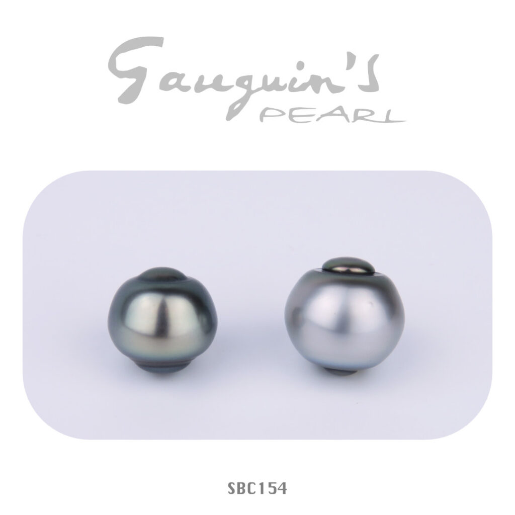 02 Semi-baroques Tahitian pearls, 15mm