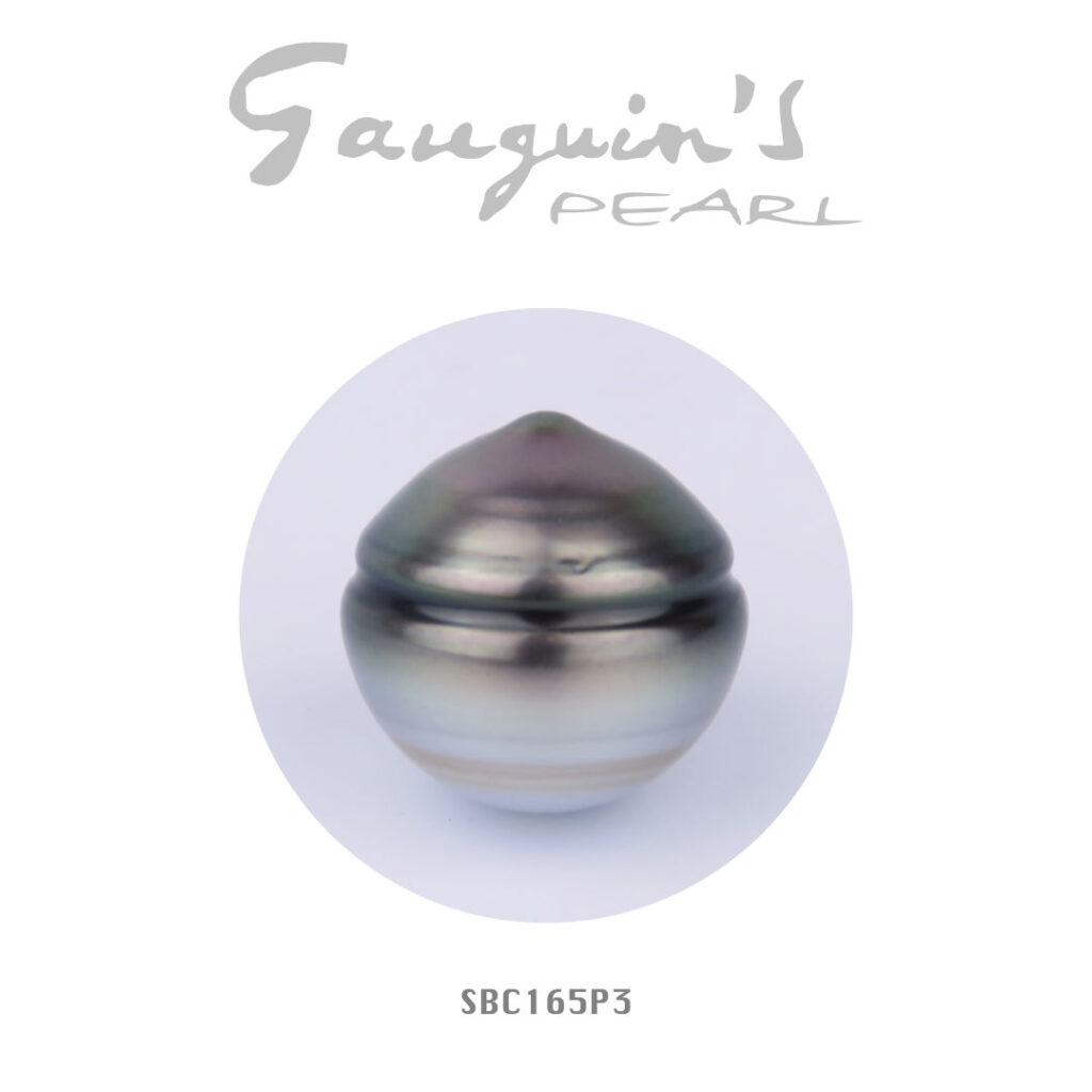 Rare Tahitian pearl, Semi-baroque A 16,5mm