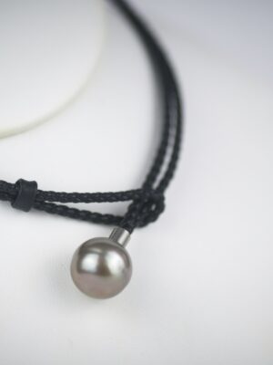 DSC_1796 Black chocker RARE Tahitian pearl, 16,5mm AA