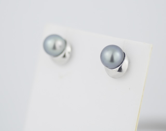 Light Blue Tahitian pearls Earrings
