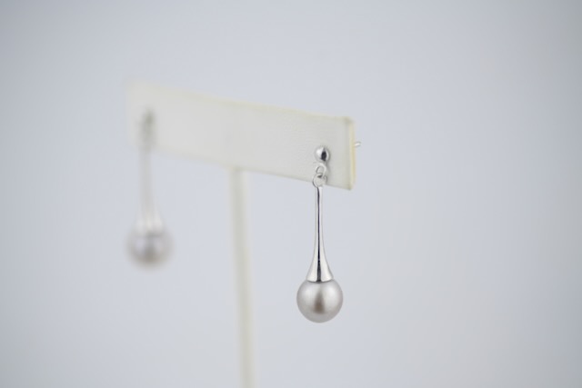 Pendant earrings Cream Tahitian pearls