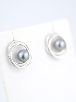 Orbital earrings Tahitian pearls
