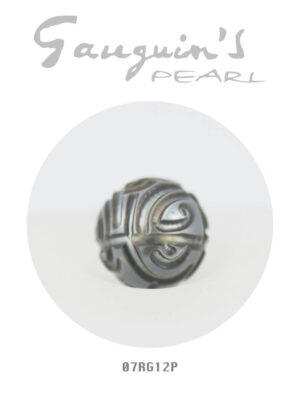 KESHIS ISABELA Blue Engraved Tahitian pearl
