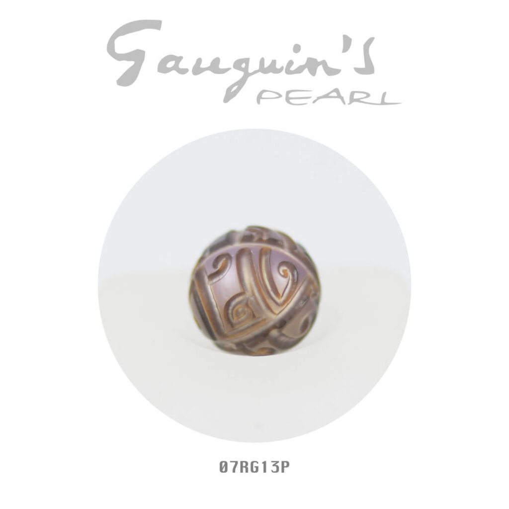 Vermillon Engraved Tahitian pearl