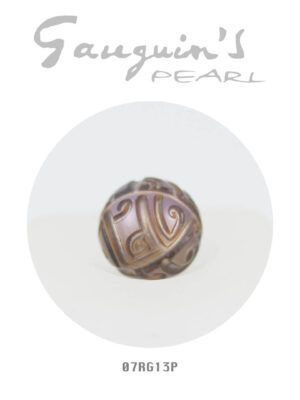 Vermillon Engraved Tahitian pearl