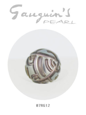 KESHIS ISABELA Green Engraved Tahitian pearl